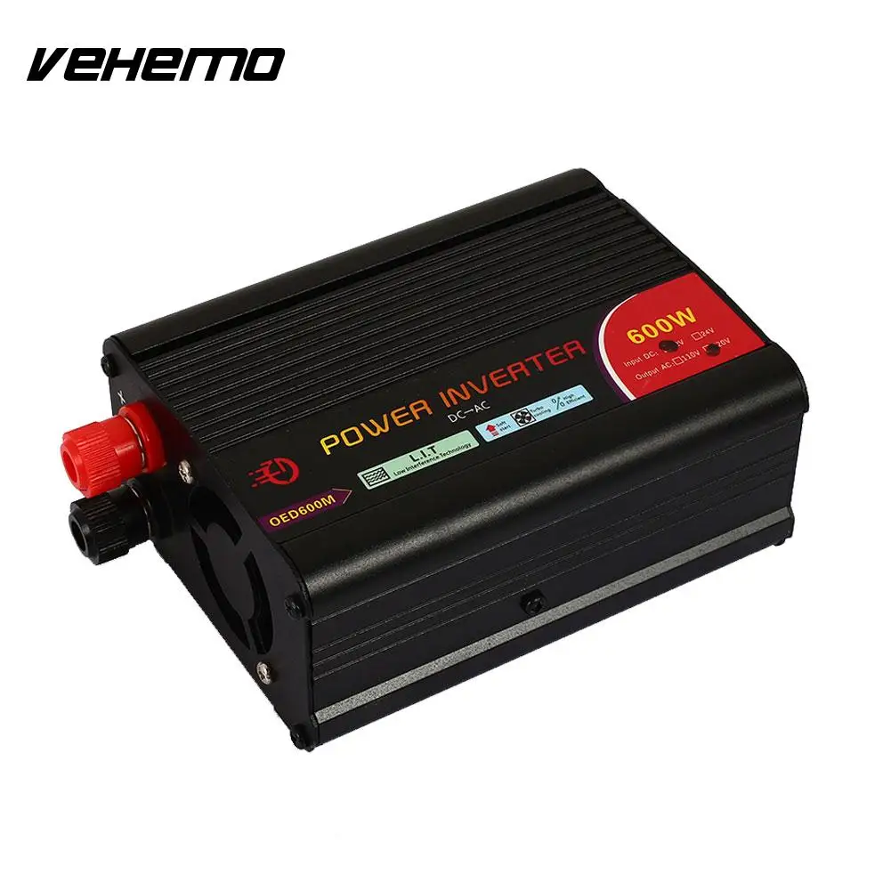 

600W Convenient Actual Power Inverter Vehicle Transformer Automobile Aluminium Alloy Car Inverter Small Printer Fan