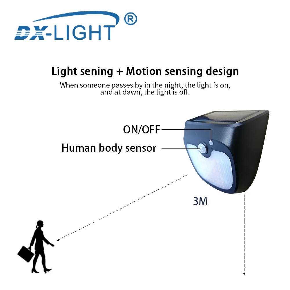 Открытый светодиодный настенный светильник на солнечной батарее движения PIR датчик солнечной лампы 61/12 светодиодный s IP65 Водонепроницаемый человеческого тела Сенсор свет сада