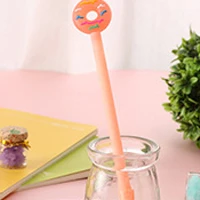 Креативные гелевые ручки с мультяшными пончиками 0,38 мм, милый кавайный конфетный цвет, ручка для детей, подарок, школьные канцелярские принадлежности - Цвет: Orange