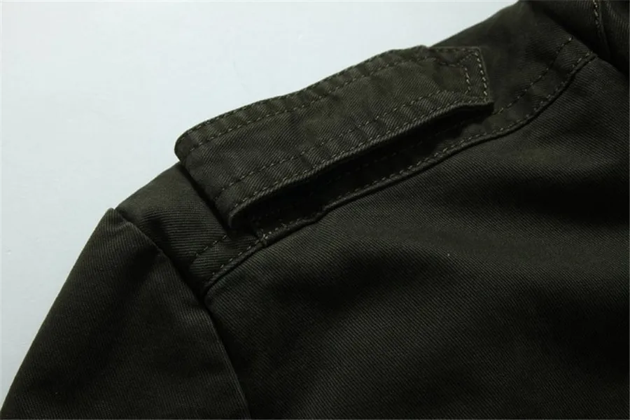 Высокое качество размера плюс 8XL винтажная Мужская Куртка карго брендовая зимняя мужская хлопковая теплая куртка деловая Повседневная ветровка