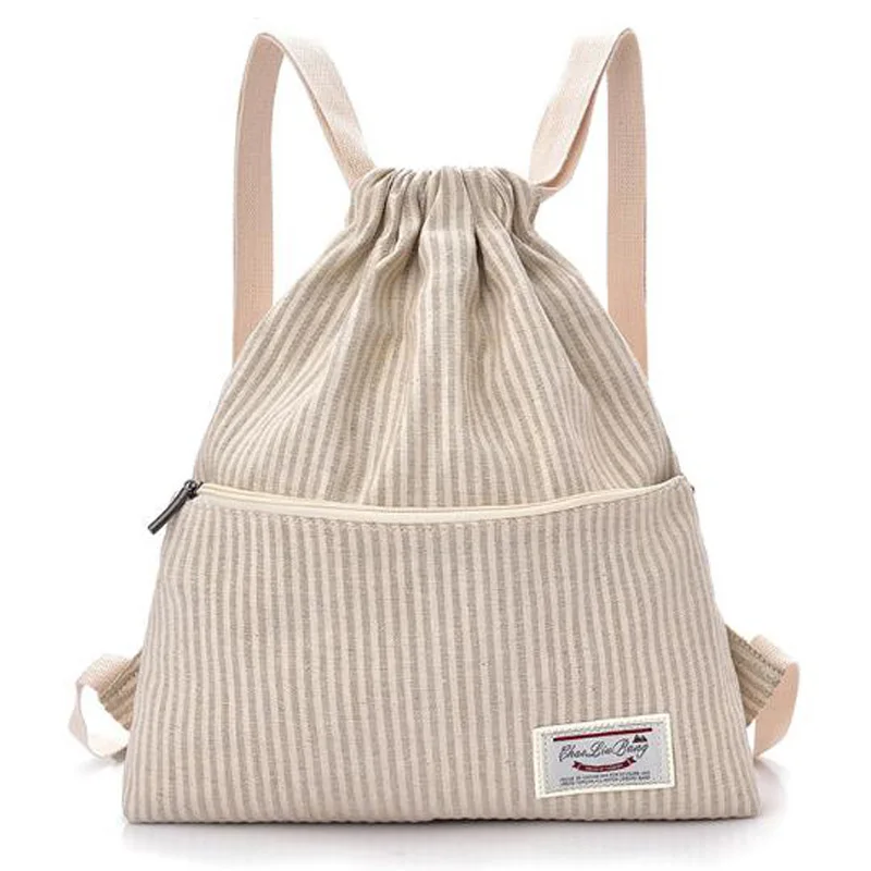 

NEW-Large-Capacity Cotton And Linen Casual Versatile Shoulder Bag Multi-Functional Bundled Drawstring Shoulder Bag Female Bag