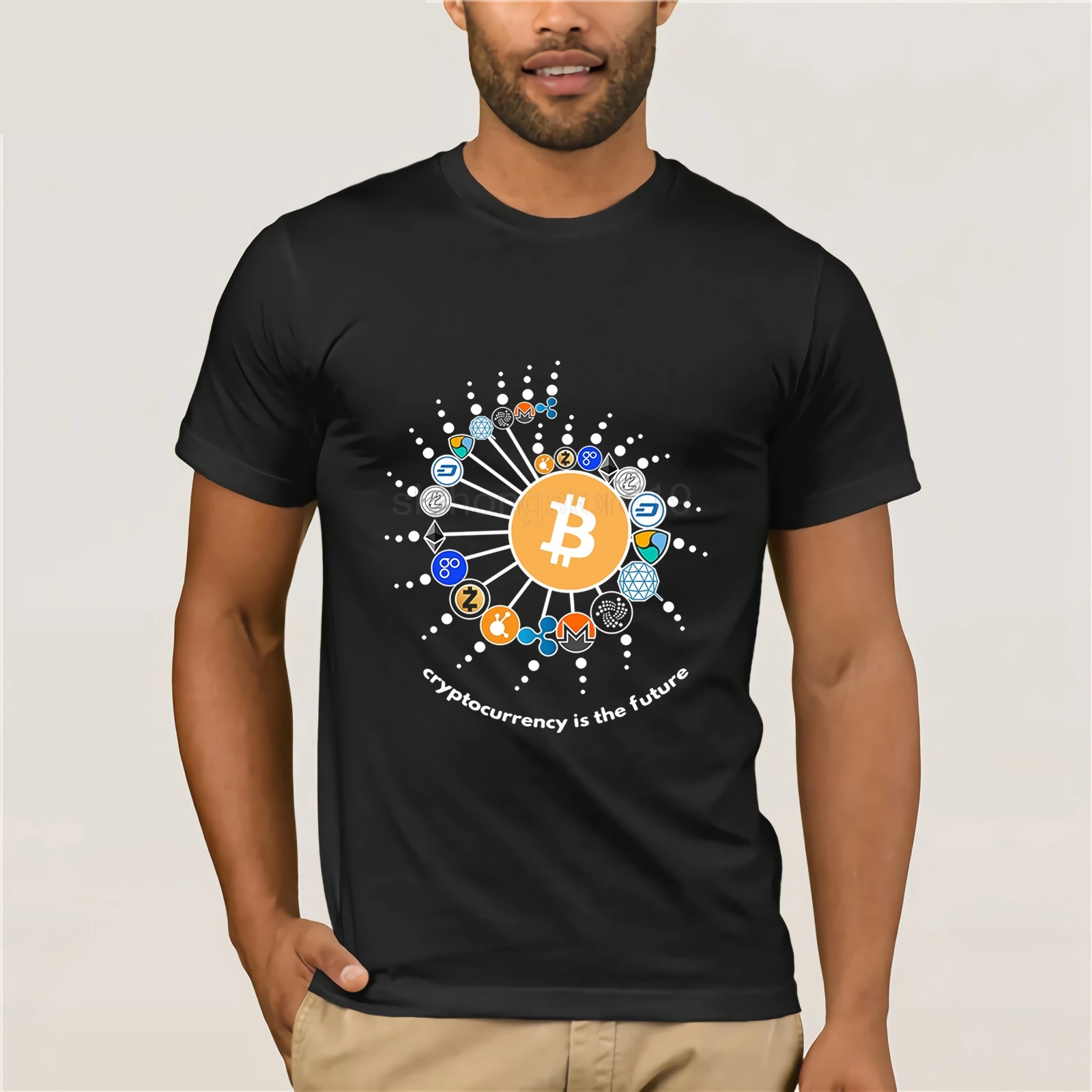 Cryptocurrency, Bitcoin, ethereum, litecoin camiseta.
