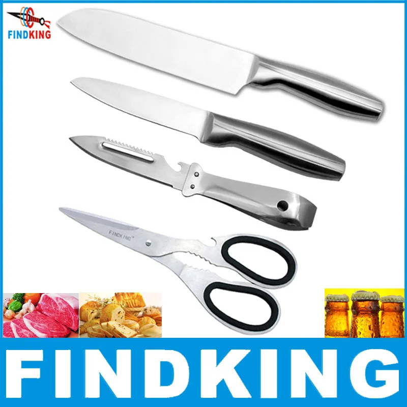 New high quality stainless steel 4 pcs kitchen knife set, with cook