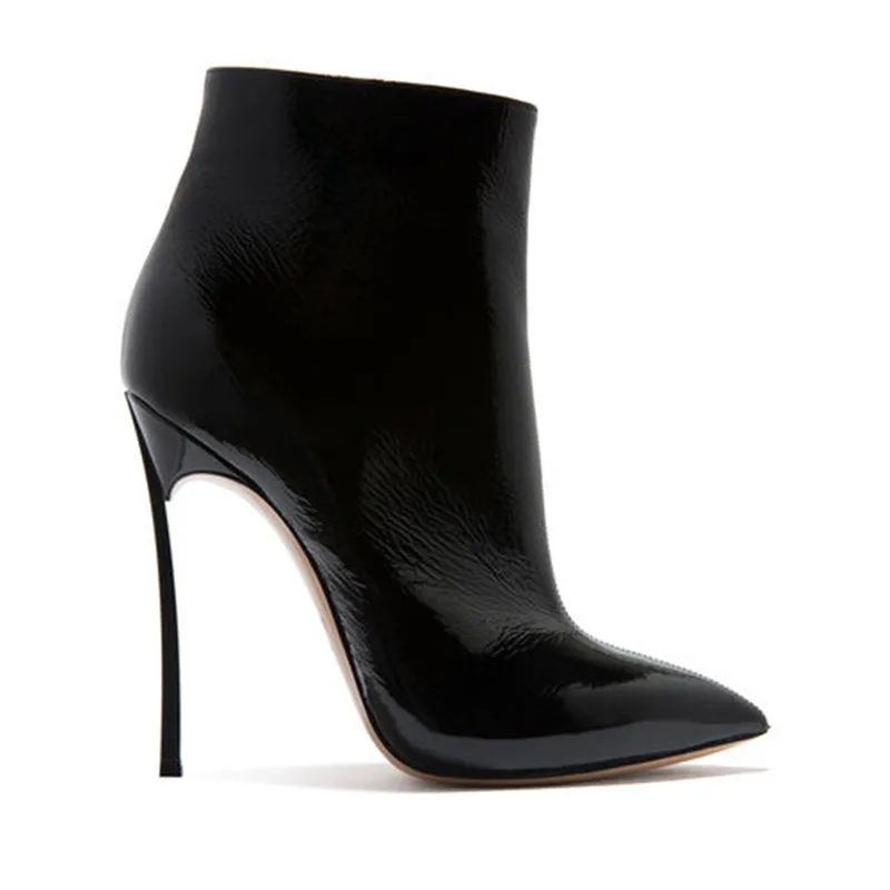 

ARQA 2019 Short Boots Pointed Toe Pure Color Stilettos High Heels Women's Shoes Fashion Sexy Comfortable Party Short Boots