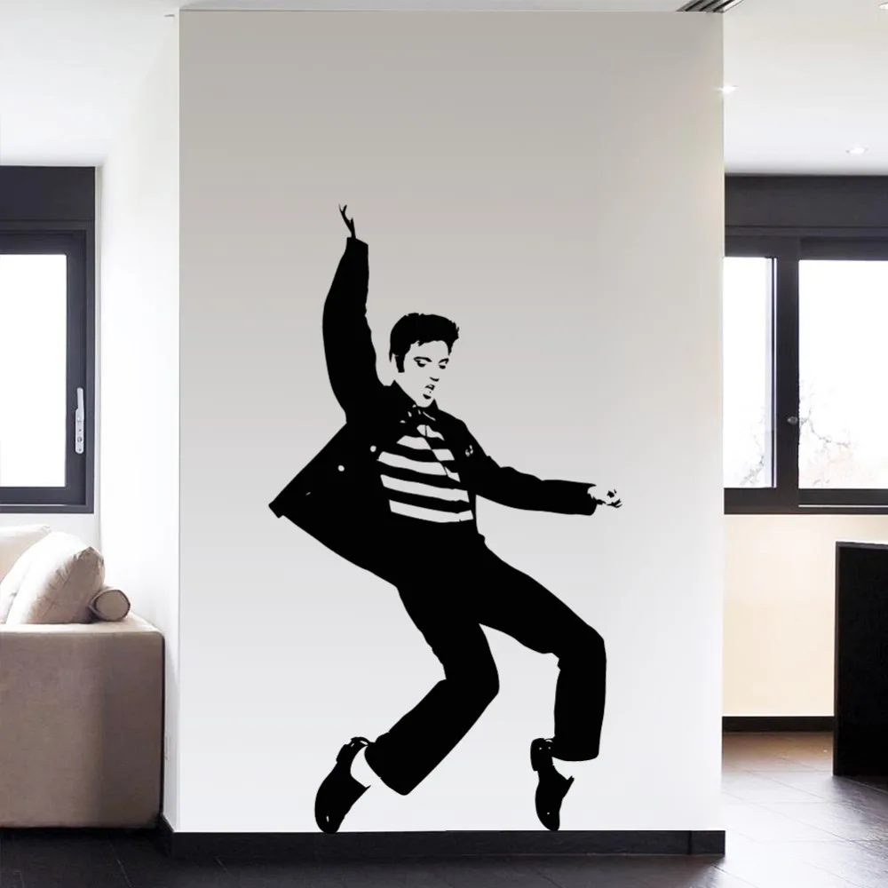 Pvc Cool Dancing Elvis Presley Pattern Bedroom Wall Sticker Art Pvc Cool Dancing Elvis Presley Pattern Bedroom Wall Sticker Art Decals Home Decor Rock And Roll Music Posters Vaelvis13n In Stickers From