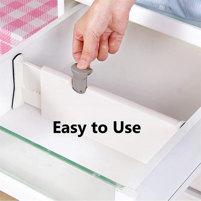 

Fashion Multi-use Adjustable High Quality Drawer Dividers White Spring Loaded Expandable Home and Kitchen Bedroom Organizer Gift