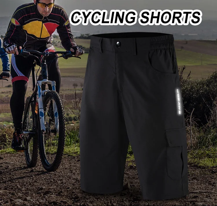 WOSAWE Motocross Pants Reflective MTB BMX Mountain Bike Racing Downhill Motorcycle Shorts Outdoor Summer Sweatpants