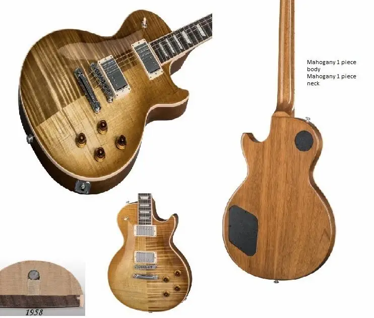 

Musical instruments news style electric guitar thin brown ,one piece body and neck,maple board cap,abr-1 bridge,cts pots 500K!