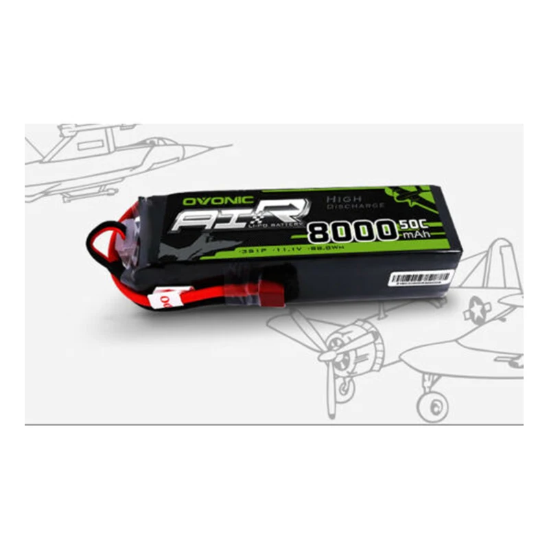 2 упаковки аккумуляторов osonic Lipo 8000mAh 50C 3S 11,1 V Deans разъем для 1/8 размера RC автомобиля грузовика лодки квадрокоптера вертолета дрона