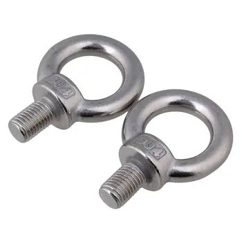 

304 Stainless Steel M16 European Style Ring Shape Screws Bolt Silver Pack Of 2