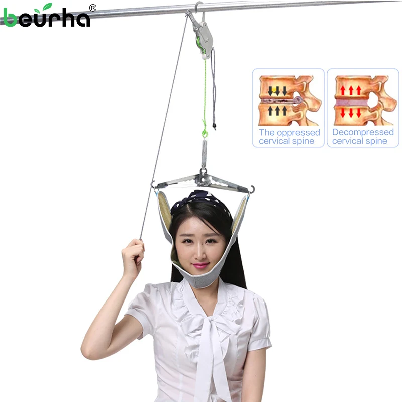 

Neck Spine Massager Cervical Traction Device Kit Neck Back Stretcher Adjustment Chiropractic Back Head Massager relaxation