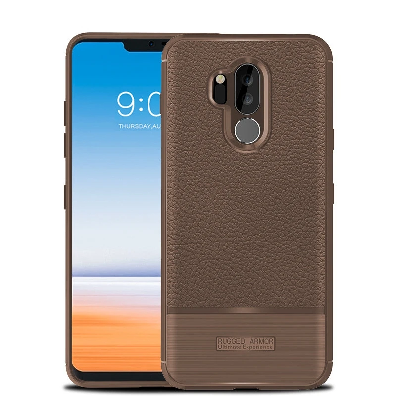 Для LG G7 чехол ThinQ LG G7 чехол ThinQ LG G7 Plus ThinQ Премиум силиконовый кожаный защитный мягкий чехол - Цвет: Brown