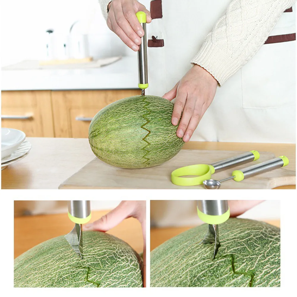 

3Pcs/set multifunction watermelon fruit Carving Tools Kit Portable Vegetable Food Carving Kitchen Cutting Tools Chef