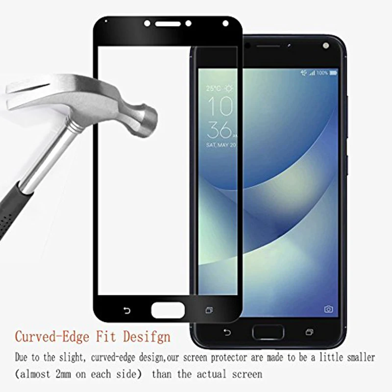 

Full Cover For Asus Zenfone 4 Max ZC554KL Case Tempered Screen Protector Film For Asus Zenfone 4 3 Max Zc520TL ZC553KL ZC520KL