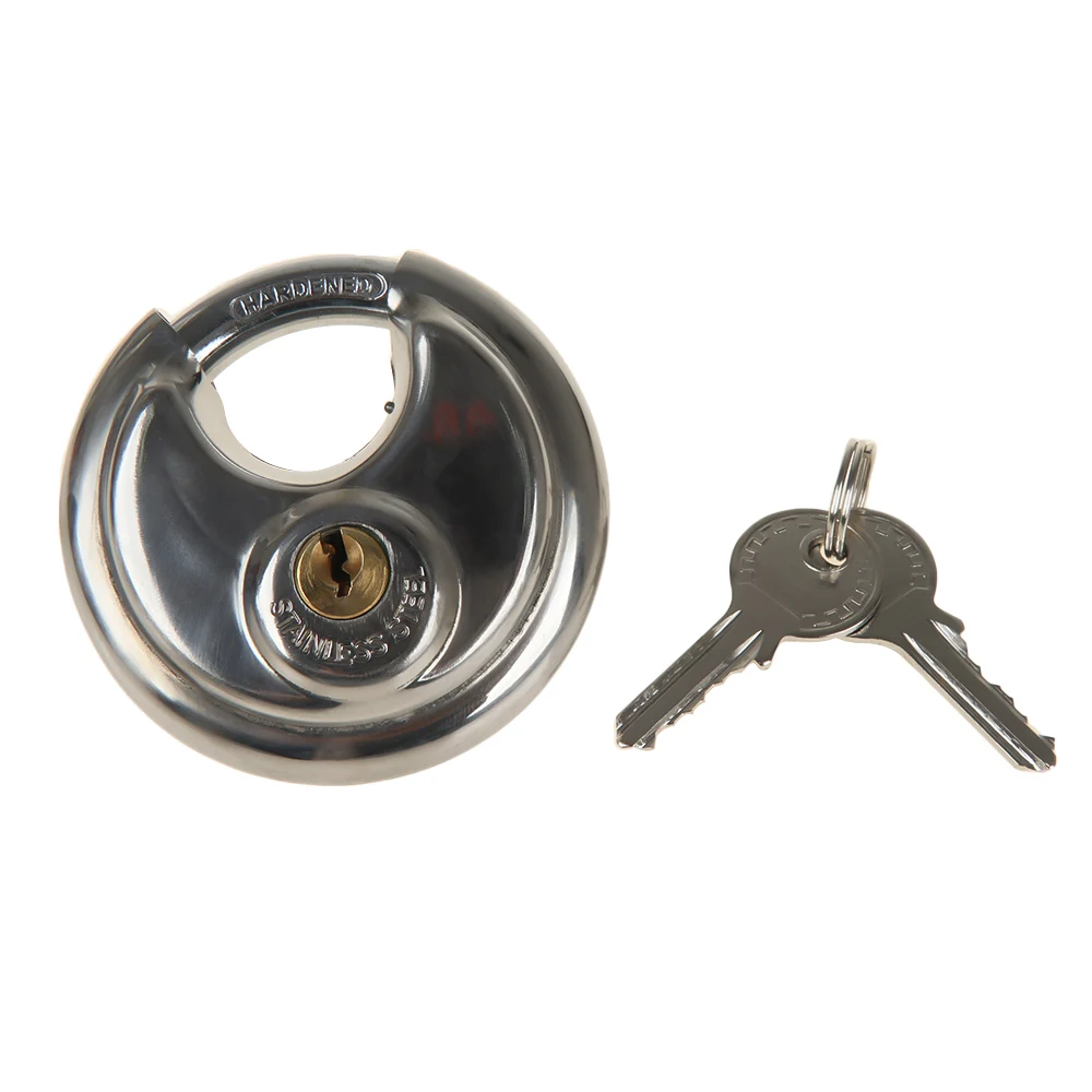 1PC Creative Round Mini Locks Good Duty Stainless Steel Padlock Locker