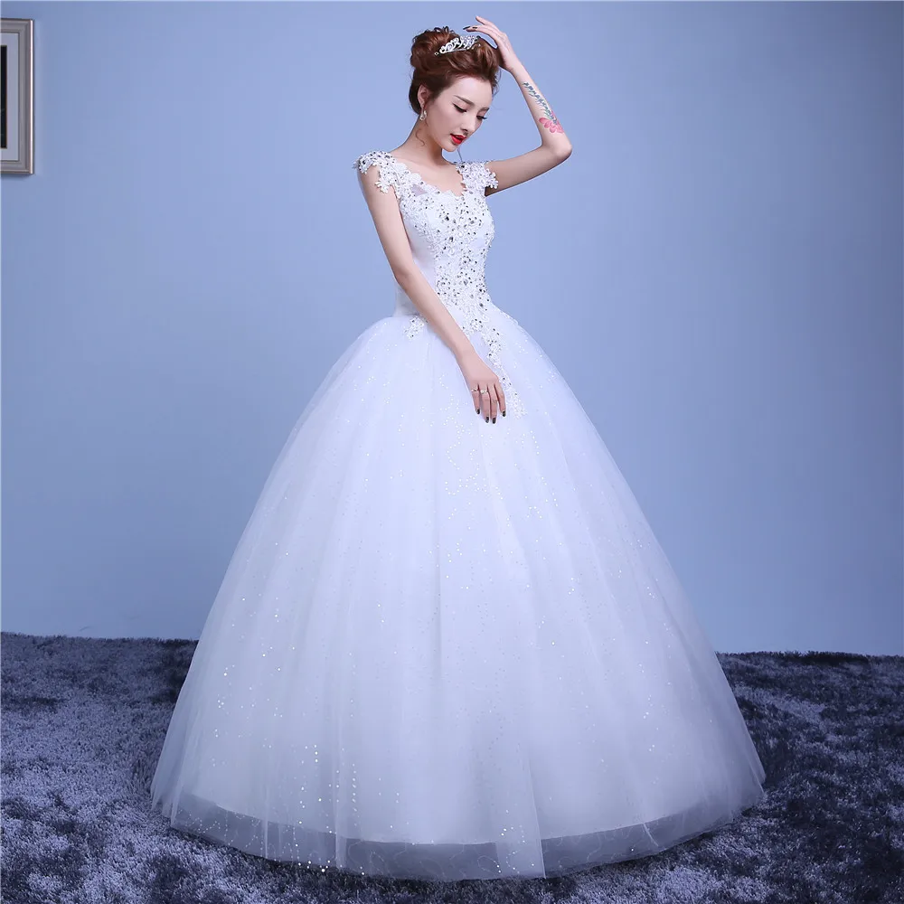 

Wedding Dresses Lace Appliques Ball Gown white Bridal Wedding dress