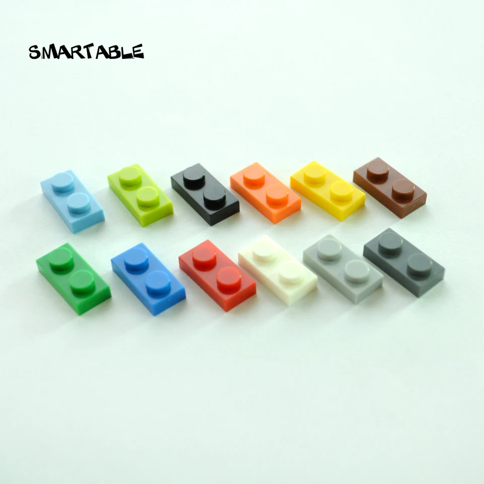 Smartable Plate 1X2 Building Blocks Parts LOGO DIY Educational Creative Toys Gift Compatible Major Brands 3023 Toys 302pcs/lot