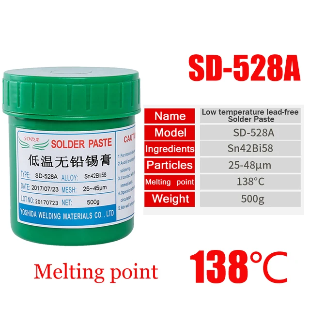

Lead-Free Halogen Free Medium Temperature High Temperature Low Temperature Solder Paste For Mobile Phone Repair Motherboard Flux