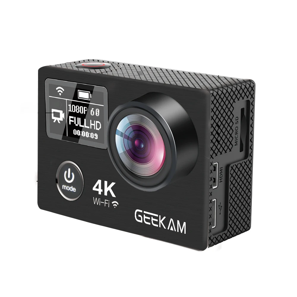

HD 1080p 60FPS Action camera 4k Ultral with Wifi Pro waterproof mini Bikewideo Camera go sport Cameras Orginal GEEKAM K8R