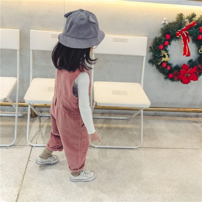 Hot selling autumn kids child 2018 clothes children overall pants for boys trousers girls corduroy pants jumpsuit for girls kids (20)