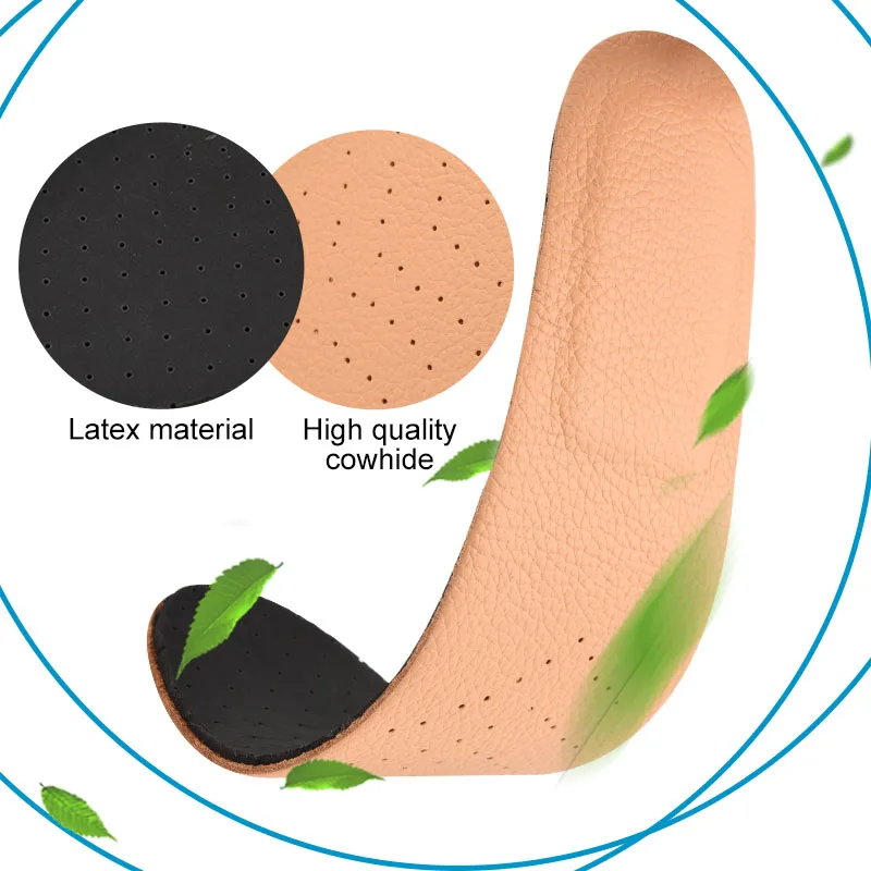 Soumit дышащие кожаные стельки с мягкого латекса и колодки подушки пятки вставка-дезодорации гарантированного комфорта, Для мужчин и Для