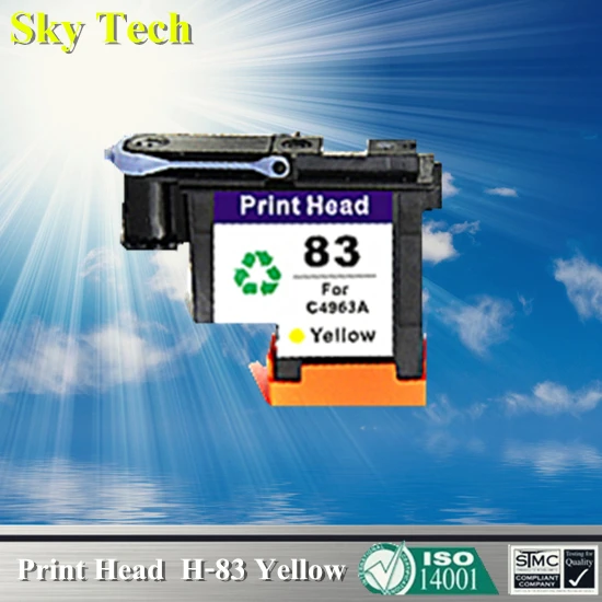 

1 Yellow Ink cartridge Head For HP 83 Printhead , C4963A Remanufactured head For Hp DesignJet 5000 / Hp DesignJet 5500