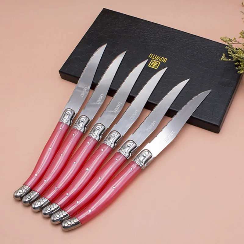 

France 3pcs High quality laguiole stainless steel Steak Knife Set dinnerware cutlery set tableware