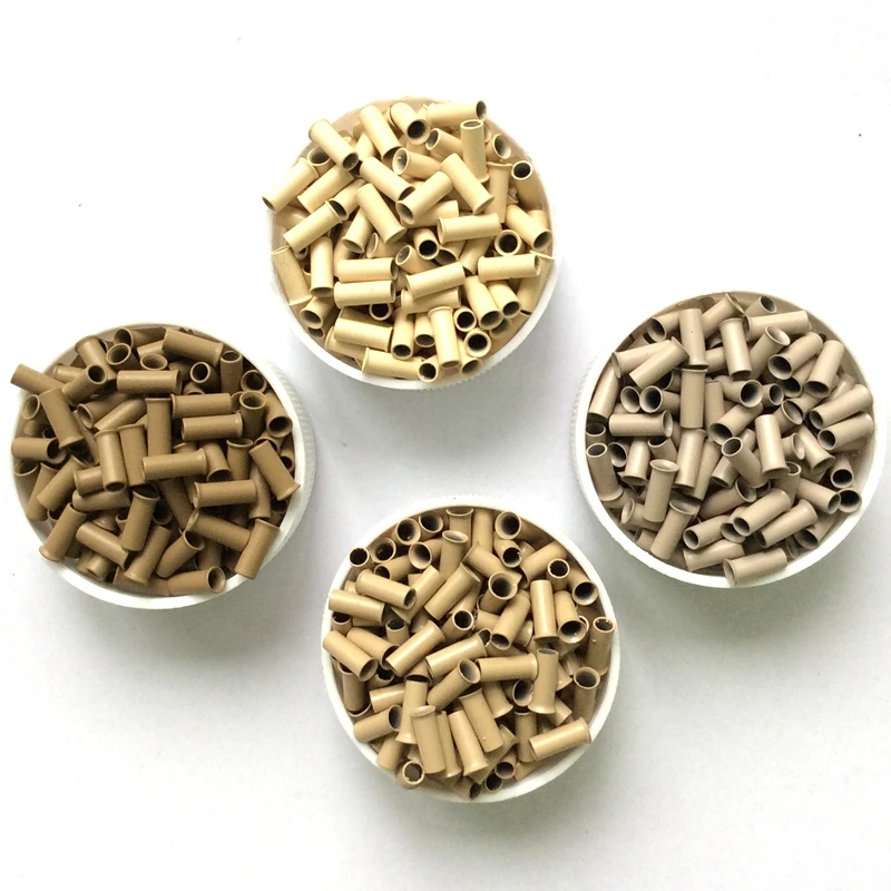 Tubos para a Pré-ligado Extensões de Cabelo Harmonia Frete Grátis Peças 2.8×2.3x7mm Cobre Flared Micro Ligações Ponta 8 Cores 1000