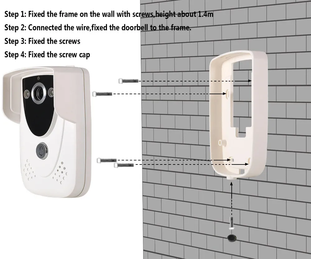 D257b HD 720 P Wifi Беспроводной Видео Домофонные Дверной звонок домофон С функцией GSM водонепроницаемый IP55 Удаленной Сети Строительство Дома