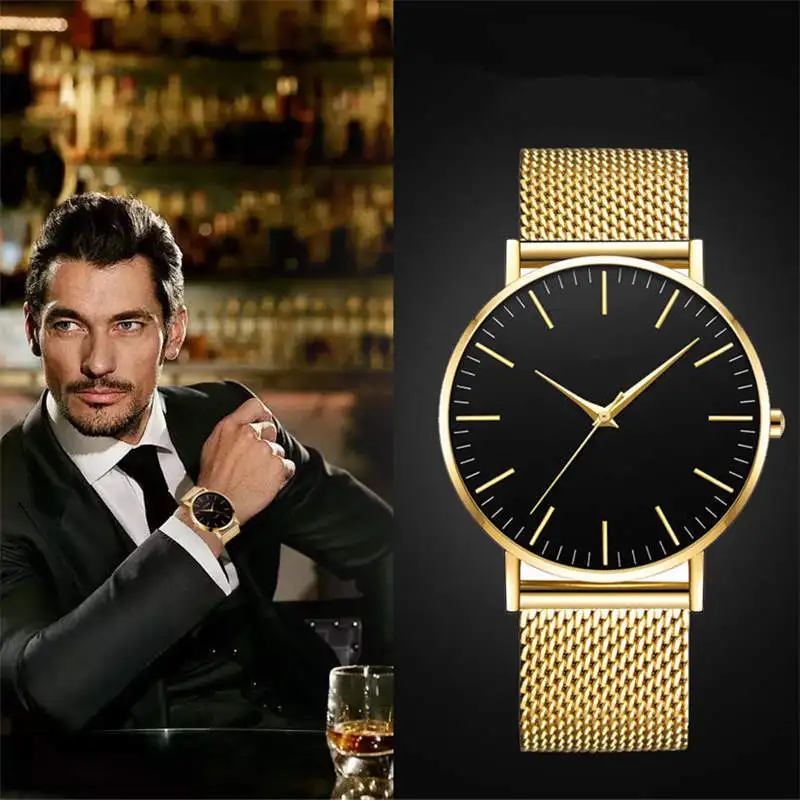 CTPOR Ultra thin Fashion Man Wristwatch Top Brand Luxury Business Watches Waterproof Male Watch Stainless Steel Men Watch Clock 