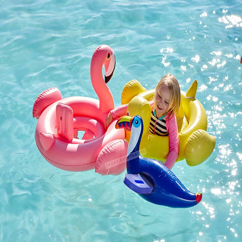 New Design Baby Inflatable Pink Swan Pool Float Mat Inflatable Flamingo Water Bed Kids Water Toys W