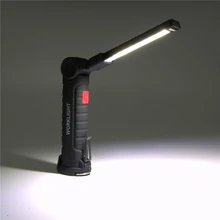 5 режимов работы портативный COB вспышка светильник фонарь USB Перезаряжаемый светодиодный светильник Магнитный COB Тактический вспышка светильник с подвесным крюком