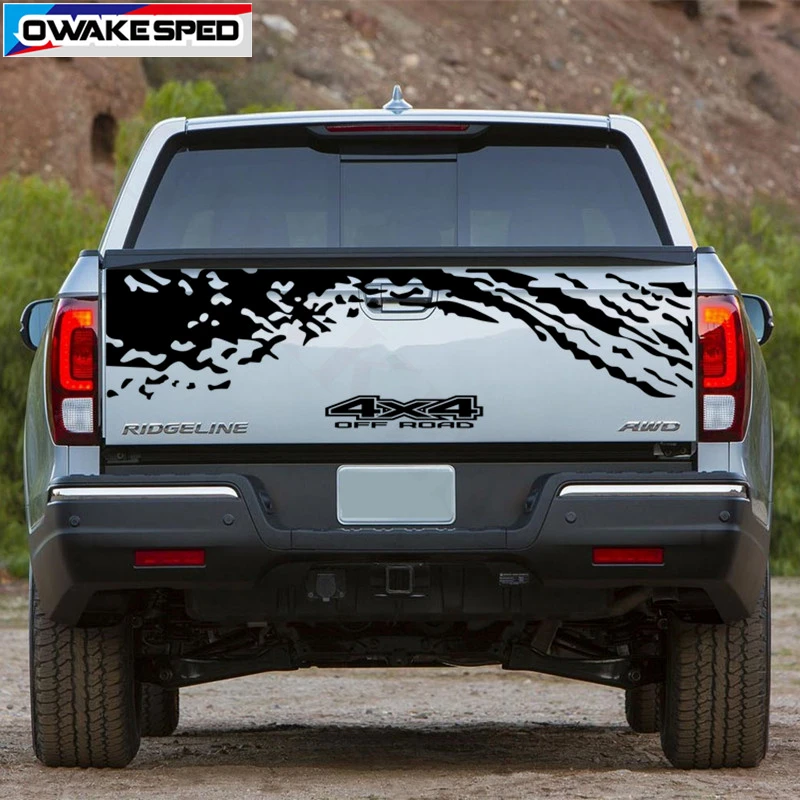 

Mountain Graphics Vinyl Decals For Honda Ridgeline Sport Black Edition Pickup Trunk Decor Stickers 4X4 OFF ROAD Cat Tail Decal