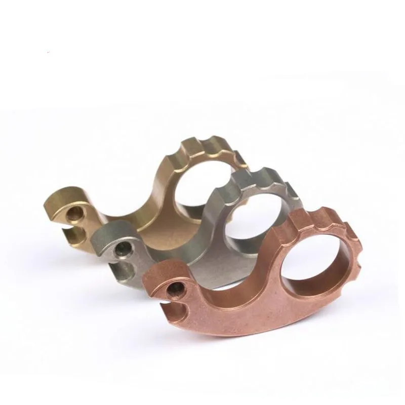 

EDC Knife DIY Knife Anodized brass copper Titanium alloy TC4 Colorful Lanyard Pendant -snails helmet bead