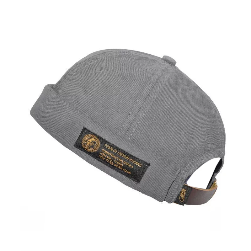 Mannen Straat Повседневный Docker Sailor Biker Hoedembroidery петля Beanie мягкий колпачок режим унисекс Pompoen винтажный темно-синий Mutsen
