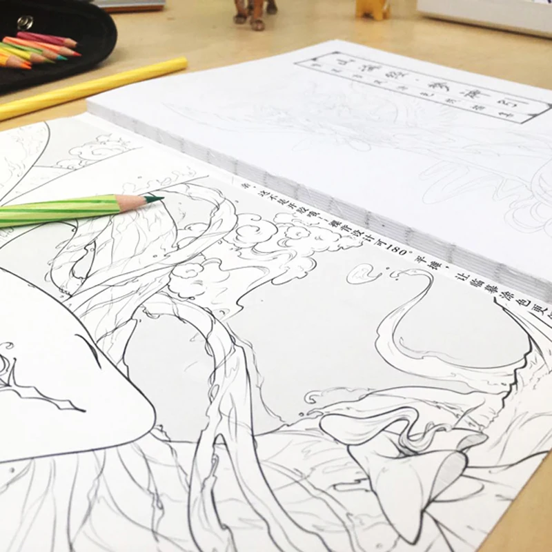 2019Creative Chinese Coloring Book Line Sketch Drawing Textbook Vintage Ancient Beauty Painting Adult Anti Stress Coloring Books 2019Creative Chinese Coloring Book Line Sketch Drawing Textbook Vintage Ancient Beauty Painting Adult Anti Stress Coloring Books