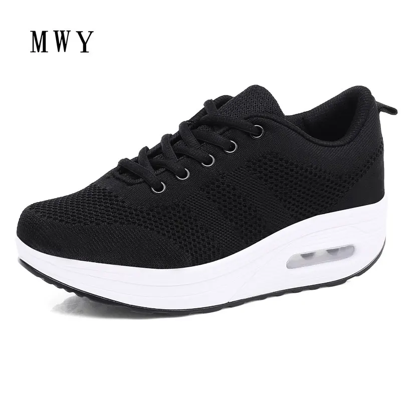 MWY Women Casual Platform Shoes Fashion High Heels Shoes Woman Wedges Women White Sneakers Shoes Heigh Increasing zapatos mujer