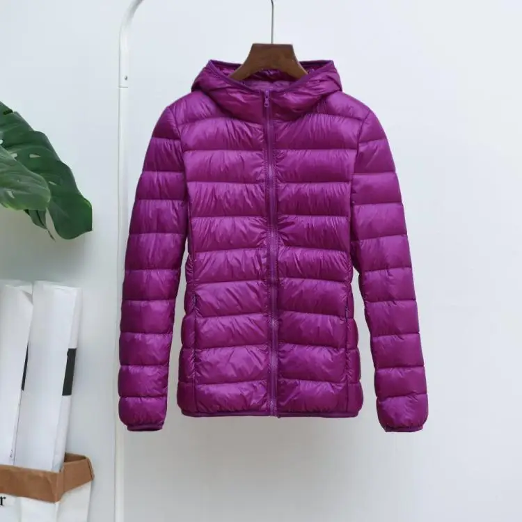 S-7XL light down jacket female short paragraph large size fat MM lightweight jacket hooded thin coat fashion women's clothing