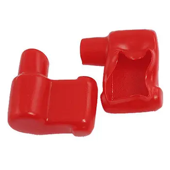 

Red Soft Plastic 37 x 27mm Square Mouth Battery Terminal Boots Caps 10 Pcs