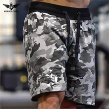 Мужские армейские камуфляжные шорты с карманами, одежда для бодибилдинга, мужские спортивные шорты для фитнеса, Бермуды для тяжелой атлетики, тренировки, хлопок