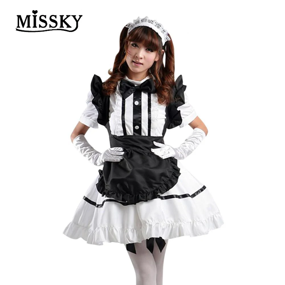 MISSKY Maid/костюмы для костюмированной вечеринки Милый сексуальный костюм горничной