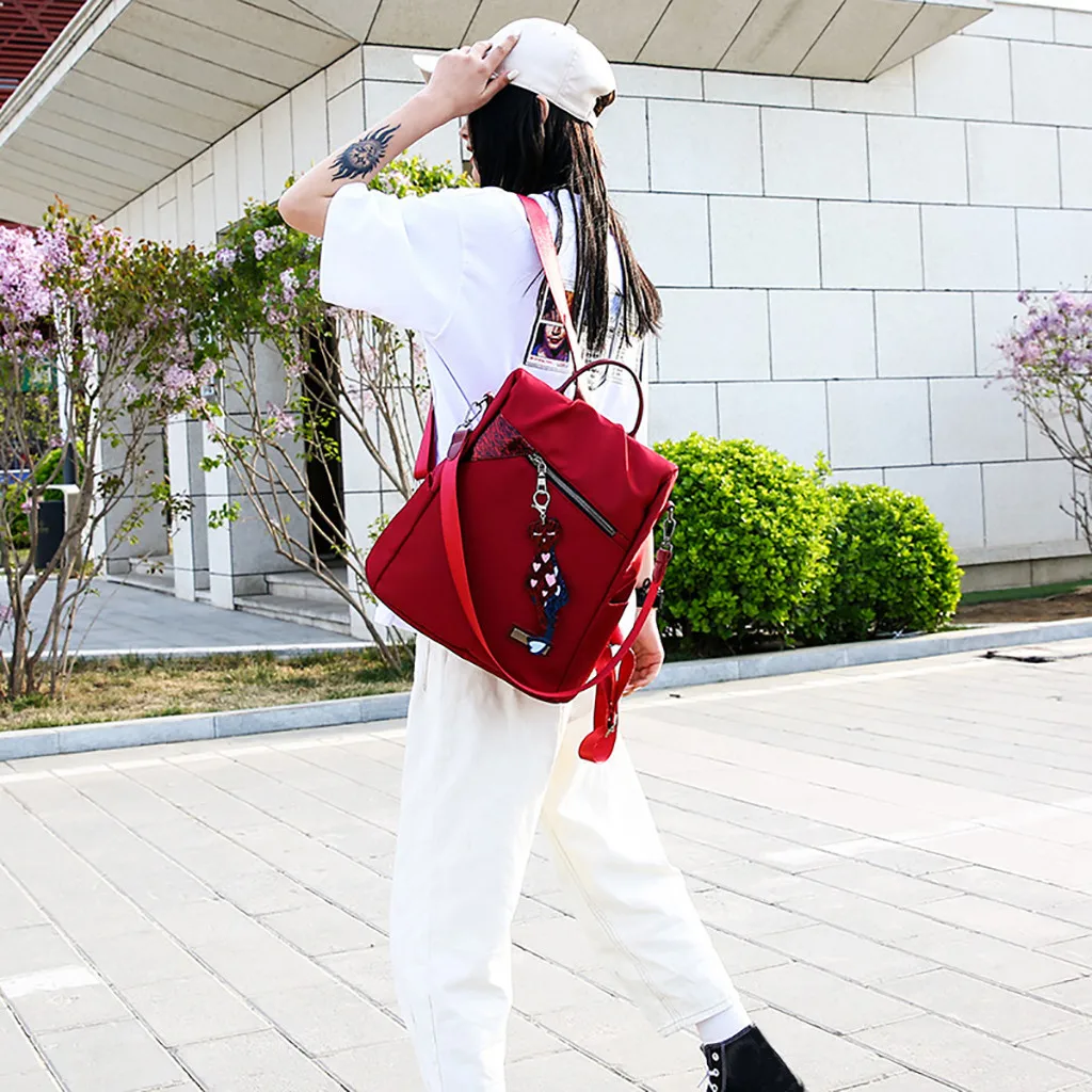  Qlng Women backpack Large Capacity Simple Stylish Waterproof Student Bag Backpack for famle - 4000016646185
