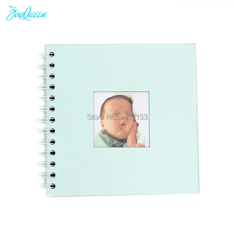 

Luxury Teal Green Simple DIY Photo Album Scrapbook Clear Stamps Instax Stickers Graduation Paper Album it is a Boy Kid's Picture