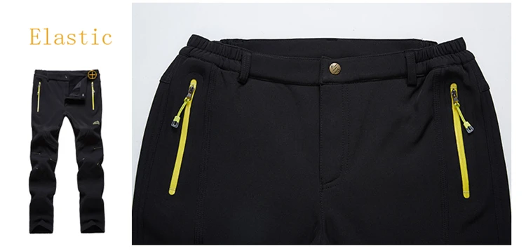 Горные мужские и женские флисовые походные плотные флисовые штаны из материала софтшелл водонепроницаемые спортивные штаны для отдыха на открытом воздухе, походные лыжные брюки VA552