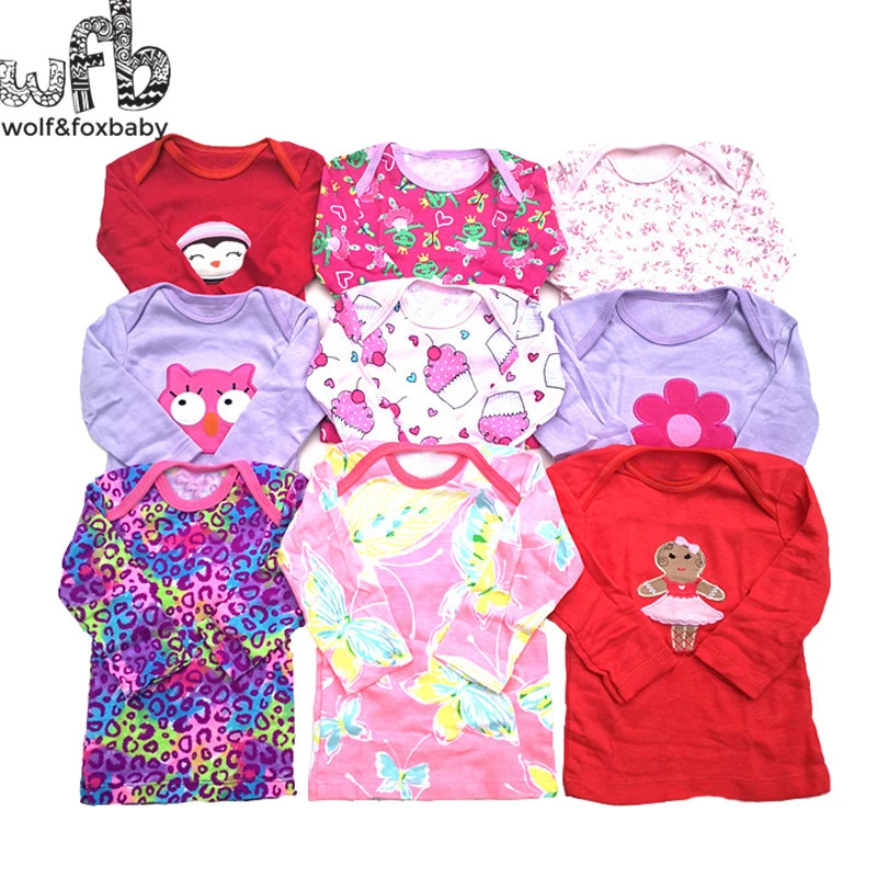 小売5ピース ロット0 24months長袖tシャツベビー幼児漫画新生児服用男の子女の子かわいい服春秋 Tシャツ Aliexpress