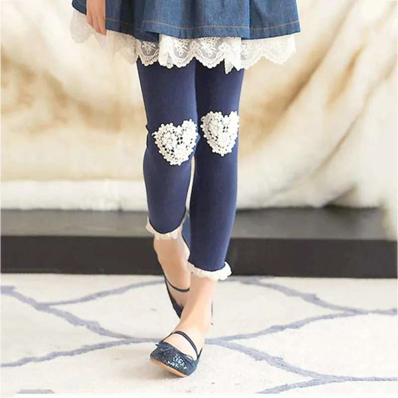 Baby Kids Childrens Girls Lace Bow Leggings Toddler Classic Kids Baby