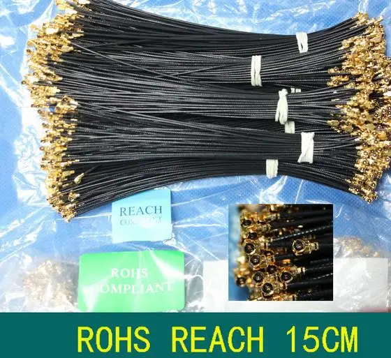 

Free Shipping! 40pcs IPEX UFL jumper 50 ohm 1.13 wire 15CM coaxial cable IPX-IPX WIFI