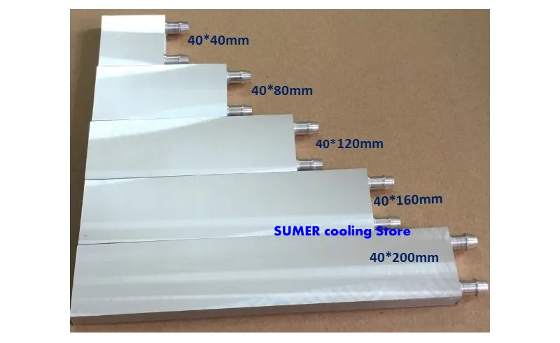 Алюминий Процессор радиатор 40*40*12 мм 80 120 160 200 мм водяного охлаждения водоблок радиатор блока жидкостного для Процессор GPU портативных ПК
