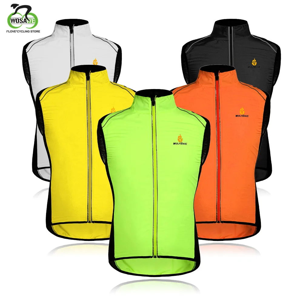 High Visibility Cycling Jacket Windproof Waterproof Bike Jersey MTB Bicycle Vest