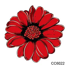 CC 6X6 см акварельные маленькие цветы розовое растение Персиковый Цветок временная татуировка водная переводная наклейка поддельные Тати для девочек - Цвет: Шоколад